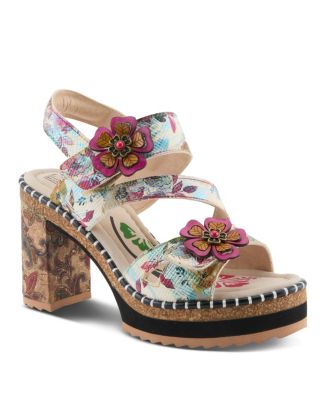 L`Artiste Women’s Escapartist Artistic Sandal with Supportive Block Heel Comfort