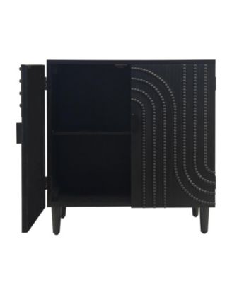 Modern Wood Storage Cabinet 30in Decorative Door Accent Sideboard For Bedroom Entryway