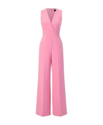 Women's V-Neck Sleeveless Wide-Leg Jumpsuit
