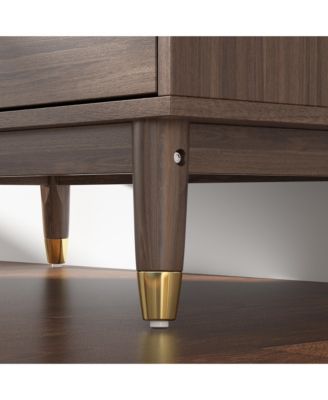 Armoire with 2-Drawers, Hanging Rod and Metal Handles