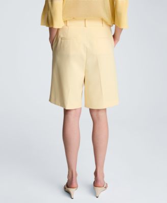 Women's High-Rise Pleated Shorts