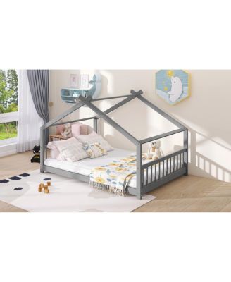 Full Size House Bed Wood Bed