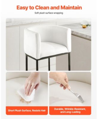 25 in Counter Height Fabric Bar Stool Set of 3 with Backrest, Arm, Metal Frame, and Footrest