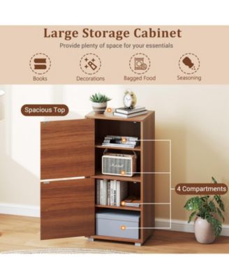 2-Tier Modern Style Nightstand with Drawer and Open Shelf