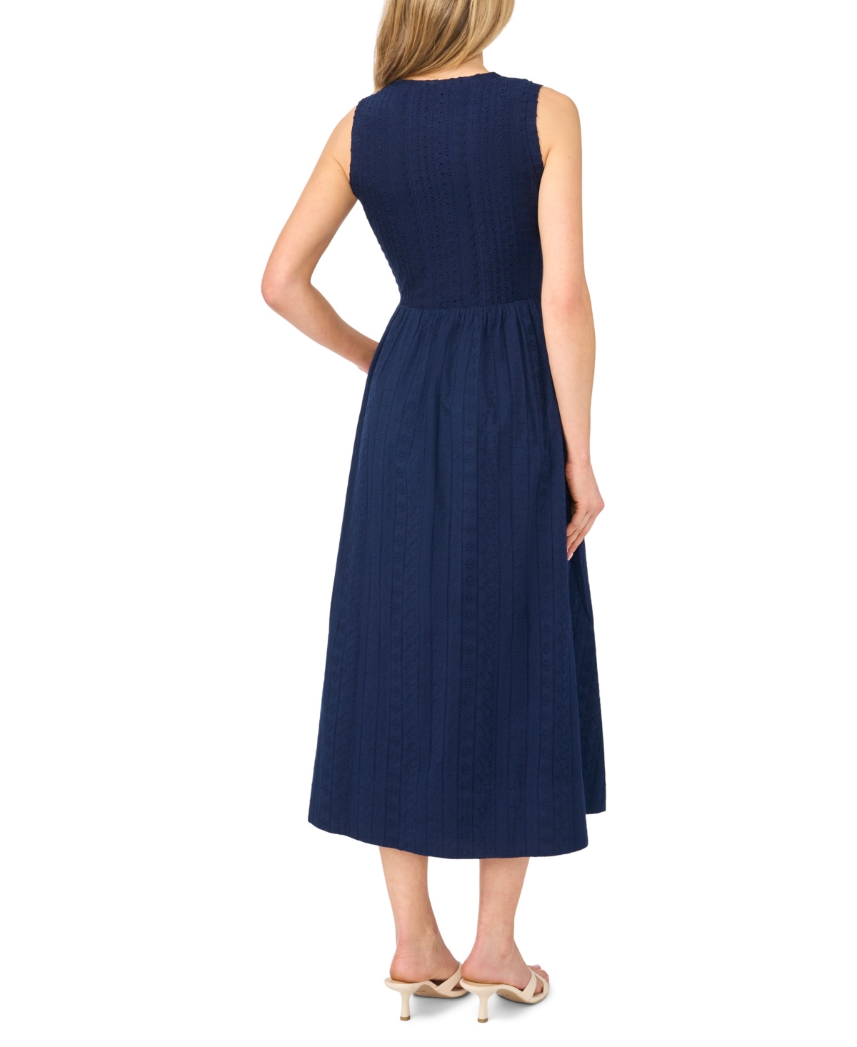 CeCe Women's Sleeveless Crewneck Midi Dress
