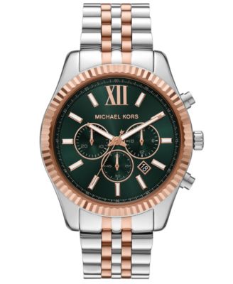 Men's Lexington Quartz Chronograph Two-Tone Stainless Steel Watch 45mm
