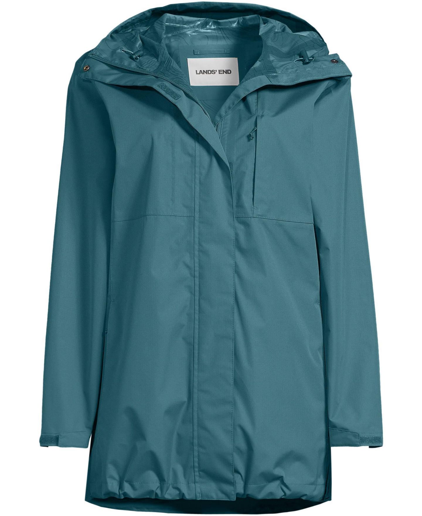 Женские куртки Lands' End Waterproof Raincoat, цвет: Бирюзовый — фото 3
