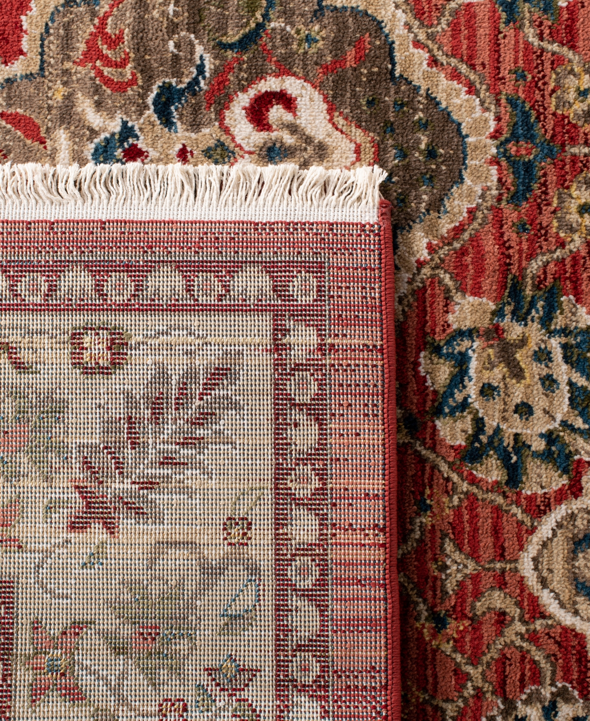 Lauren Ralph Lauren Ariel LRL1255C Red and Beige 8' X 10' Area Rug