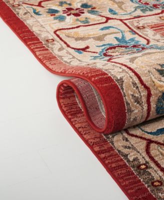 Lauren Ralph Lauren Ines LRL1293C Red and Beige 9' X 12' Area Rug