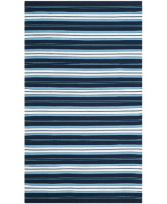 Leopold Stripe LRL2462A Navy 5' X 8' Outdoor Area Rug
