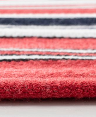 Leopold Stripe LRL2462E Red Outdoor Area Rug Collection