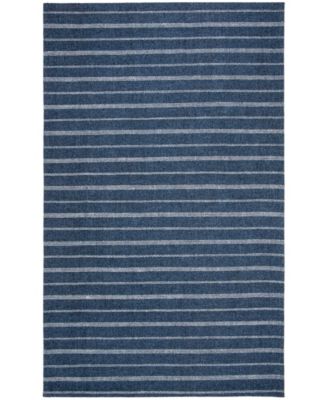 Miles Stripe LRL6400D Navy 5' X 8' Area Rug