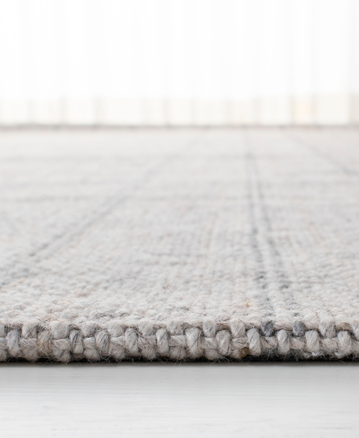 Lauren Ralph Lauren Tamworth Check LRL6450C Silver 4' X 6' Area Rug