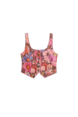 Women's Printed denim corset