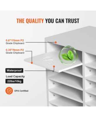 12 Compartment Literature Organizer With Adjustable Shelves for Office and Mailrooms