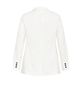 Women's Pinstripe Double Breasted Blazer