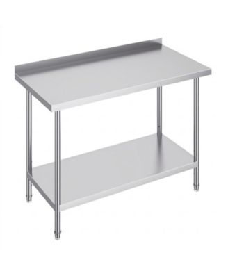 Heavy Duty Stainless Steel Work Table 24 x 48 x 36 in for Restaurant and Home Use