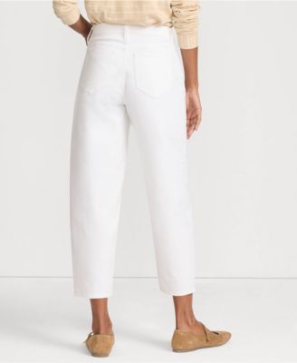 Women's Denim High Rise Barrel Leg Ankle Jeans