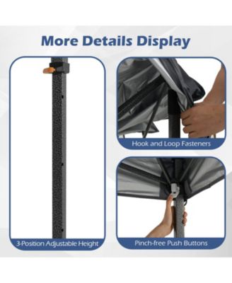 10x10 ft Outdoor Pop-Up Canopy Tent with Carry Bag & Stakes