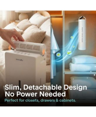 91oz Dehumidifier for Home – Covers Up to 1200 Sq Ft, Timer, Sleep Mode, Humidity Control, Includes Removable Closet Dehumidifier