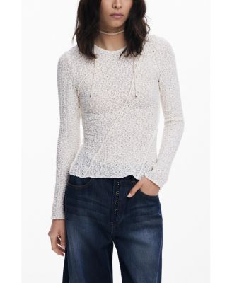 Women's T-shirt with cross seams