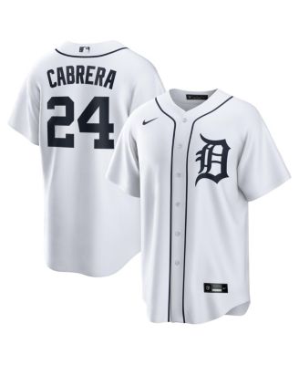 Men's Miguel Cabrera White Detroit Tigers Home Retired Player Replica Jersey