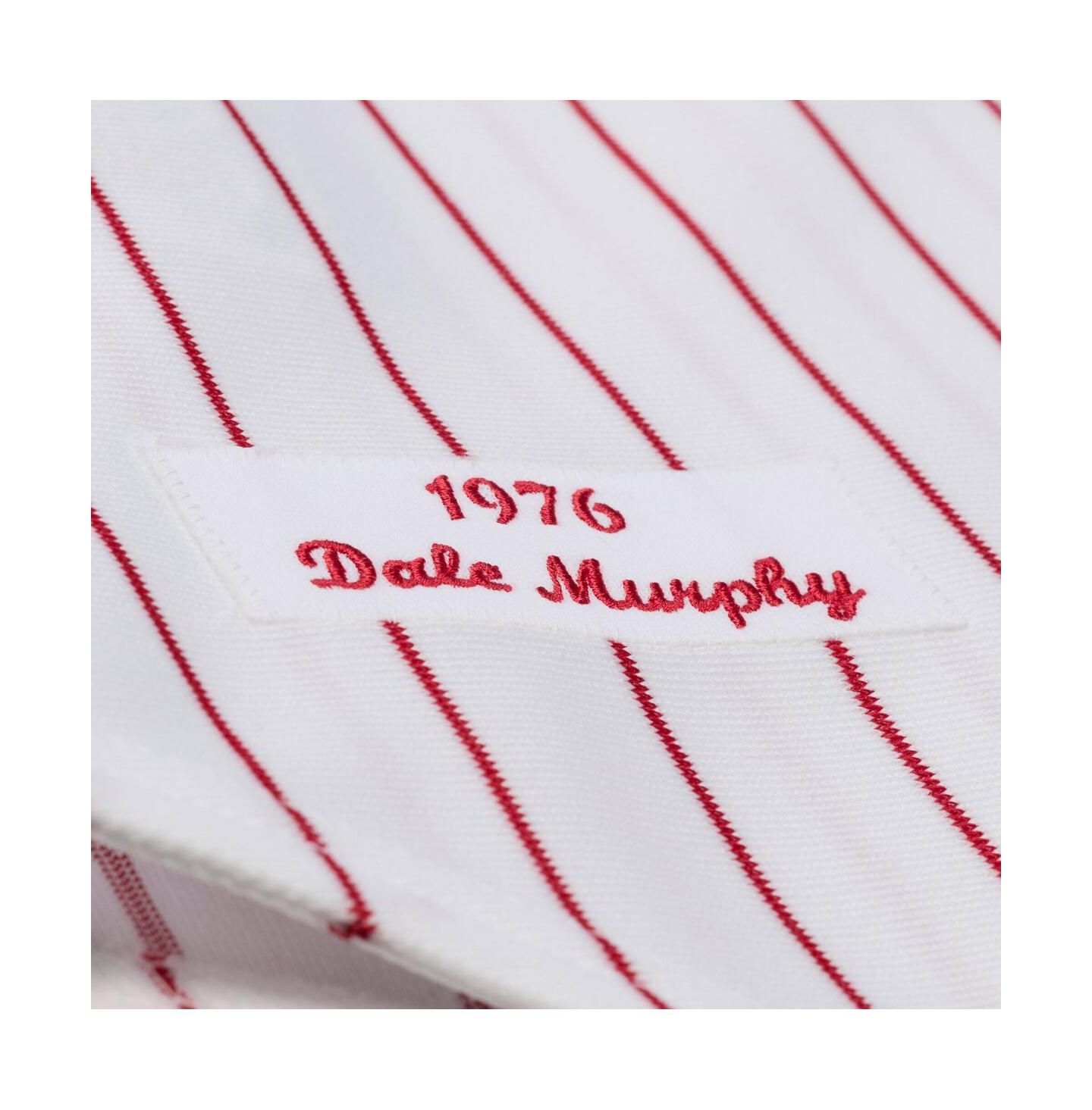 Мужской топ Mitchell & Ness Dale Murphy White Atlanta Braves 1976 Authentic Jersey — фото 4