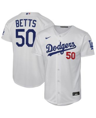 Big Boys and Girls Mookie Betts White Los Angeles Dodgers Home Stadium Jersey