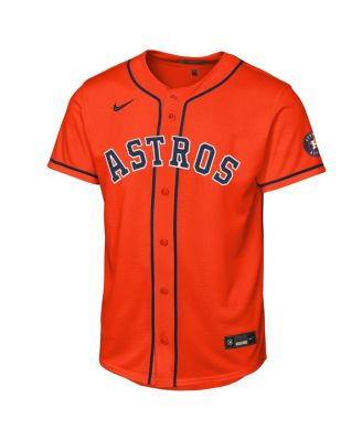 Big Boys and Girls Orange Houston Astros Alternate Stadium Jersey