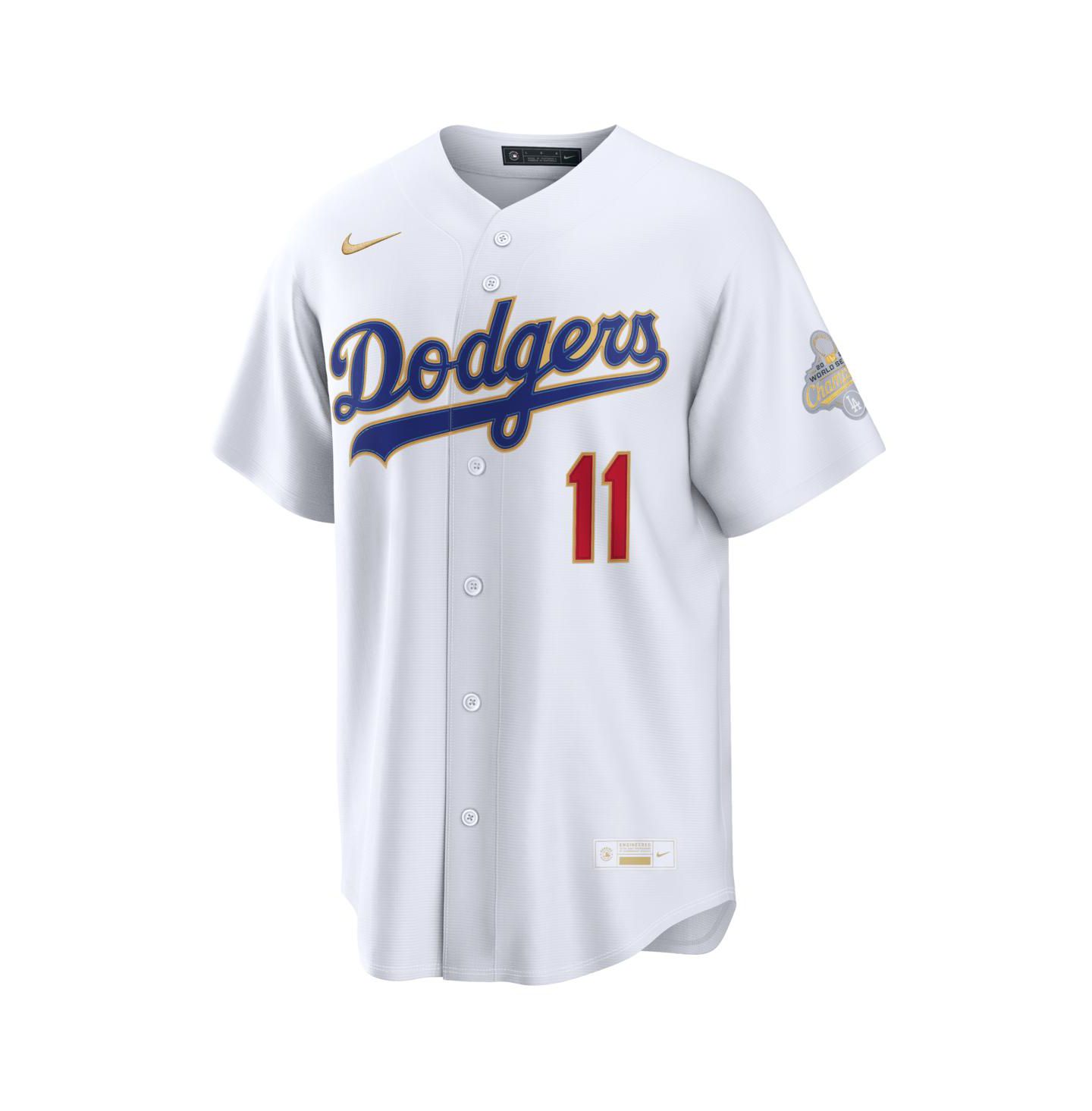 Мужская джерси Nike Roki Sasaki Los Angeles Dodgers 2026 Gold Collection, White — фото 2