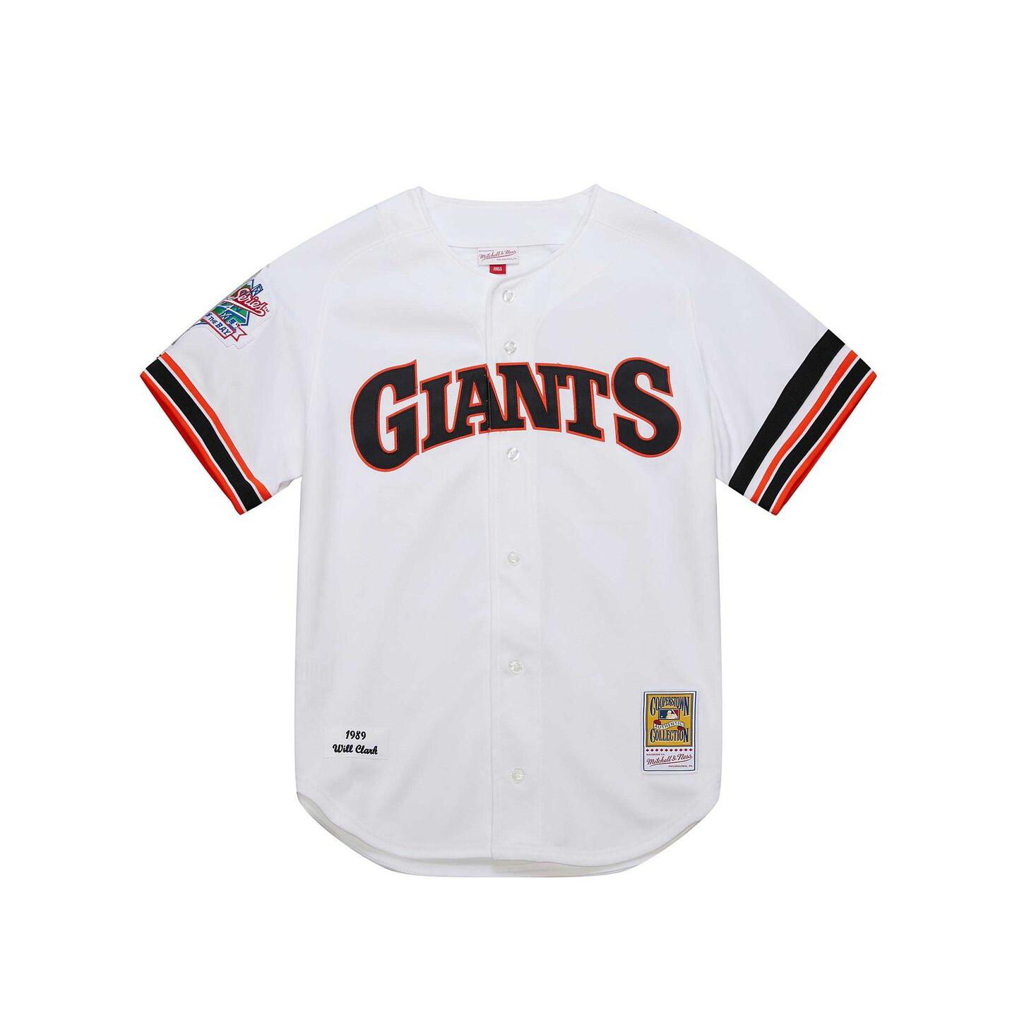 Мужской топ Mitchell & Ness Will Clark White San Francisco Giants Cooperstown Collection 1989 Authentic Jersey — фото 2