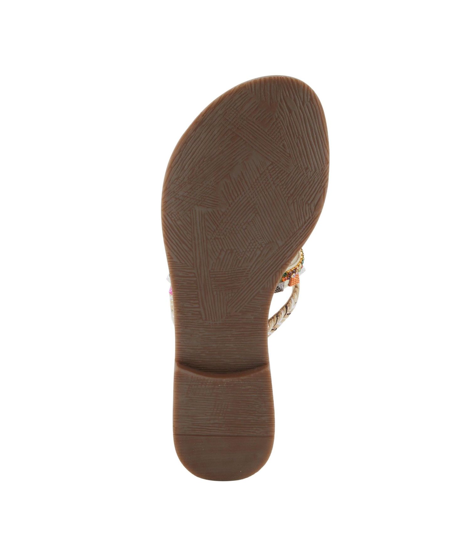 Женские сандалии Azura Intoxicate Flat with Multiple Strap Closure, цвет: Молочный белый разноцветный — фото 6