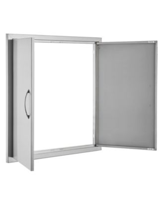 Double Stainless Steel BBQ Access Door 31W x 31H in for BBQ Island Grilling