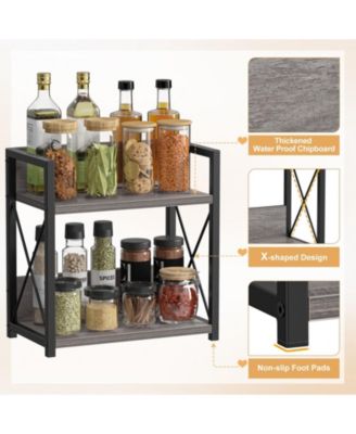 2 Tier Countertop Spice Rack Organizer