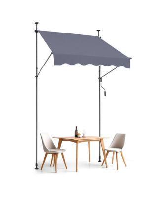 59 x 47in Retractable Patio Awning Sunshade Shelter for Patio and Balcony