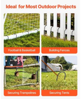 12-in Galvanized Steel Rebar Stakes Ground Anchors for Fencing and Tents