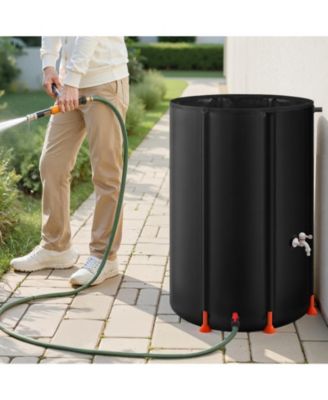 100 Gallon Collapsible Rain Barrel Portable Water Collection Barrel With Spigot