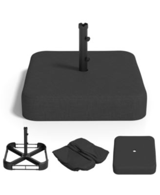 Patio Umbrella Base, 220 lbs Heavy Duty Sand Filled Weighted Umbrella Stand with 2 Sandbags
