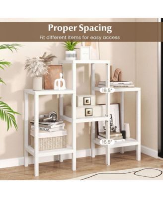 6-Tier Modular Plastic Storage Shelves for Living Room, Kitchen and Bathroom