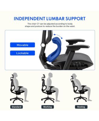 Ergonomic Chair C7-Mesh Seat (No Footrest