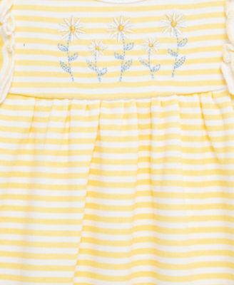 Baby Girls' Daisies Sleeveless Rompers, 2-Pack