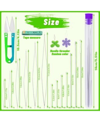 86pc Beading Set Big Eye Seed Bead Long Straight Twist Flexible