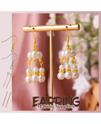 1200pcs Jump Rings Earring Hooks Lobster Clasps Necklace Extenders Jewelry Findings Kit