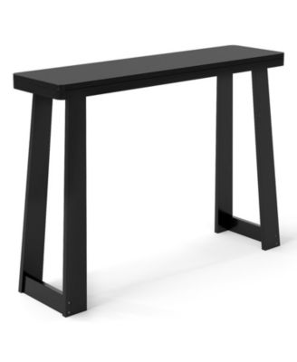 Solid Rubber Wood 43-Inch Console Table