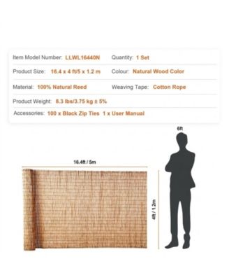 Reed Fencing 4 x 16.4 ft Decorative Privacy Screen for Outdoor Use