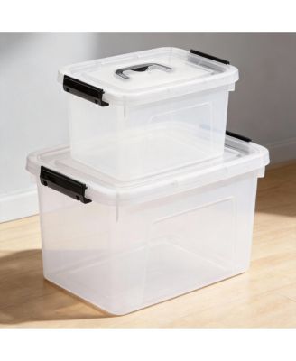 Clear Latch Storage Box with Handle and Lid