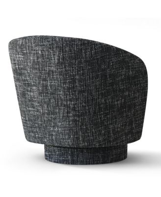 30.5 Modern Swivel Barrel Accent Chair, Upholstered Armchair, 1 Pc