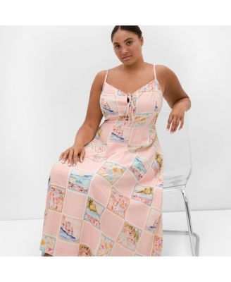 Women's Billie Postcard Print Maxi Dress