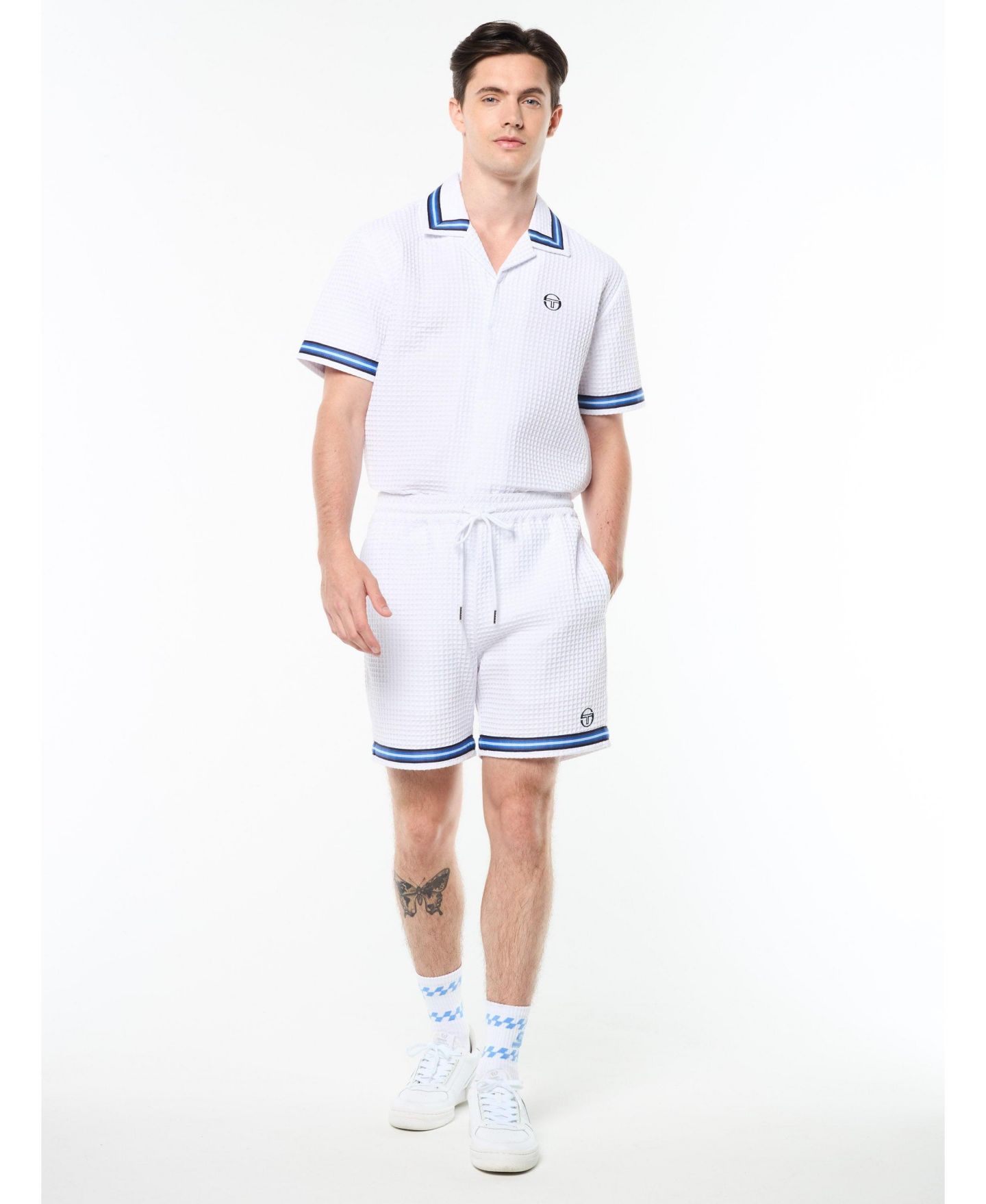 Мужские шорты Sergio Tacchini Chiaro Cabana Short . inseam: 6, цвет: Яркий белый — фото 1