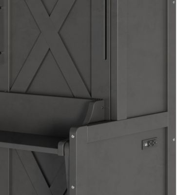 Full Size Murphy Bed with a desk, USB Charging Station, LED Lights